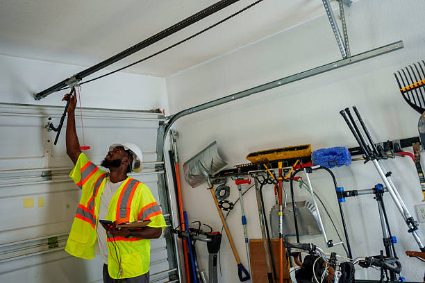 Professional Garage Door Panel Replacement technician working in Midland, PA